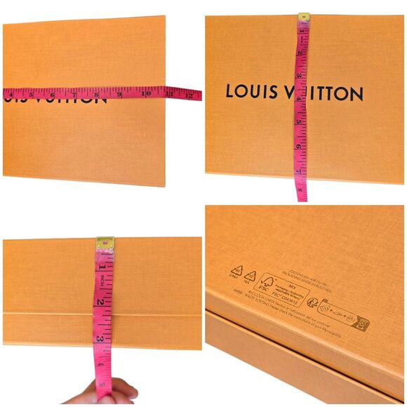 Authentic Louis Vuitton Luxury Orange Blue Empty Box 10.75"x 7.25"x3.125" & Bag - Picture 7 of 15